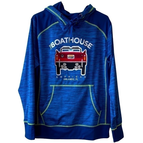 THE BOATHOUSE Hoodie Blue Sweatshirt Size Small - Picture 1 of 16